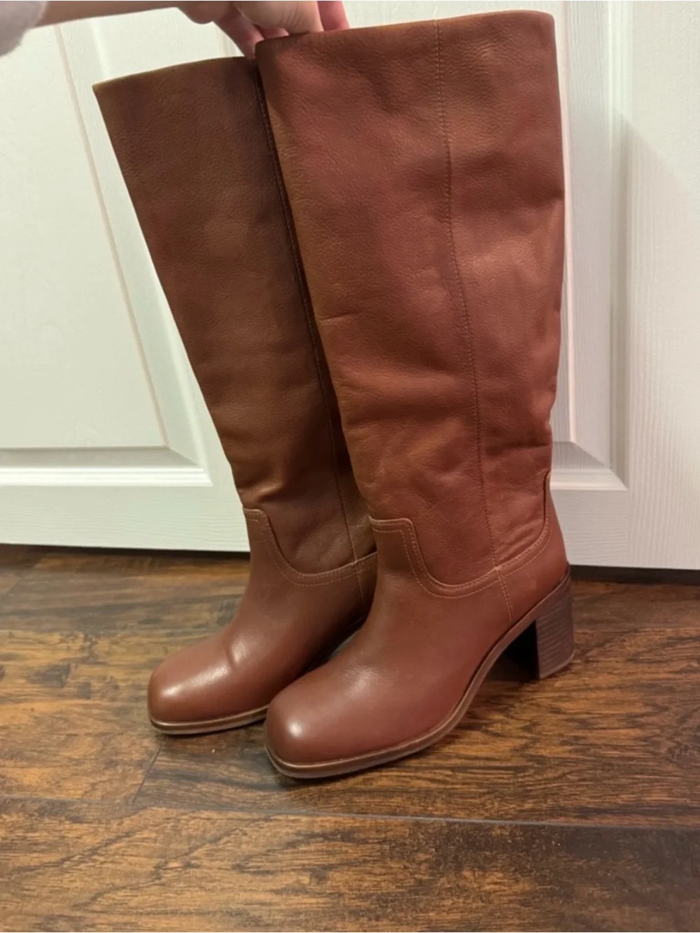 Steve Madden Tall Leather Knee Boots in Brown
